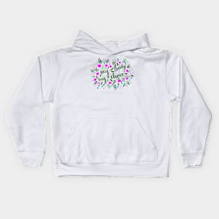 My body, my choice purple and green Kids Hoodie